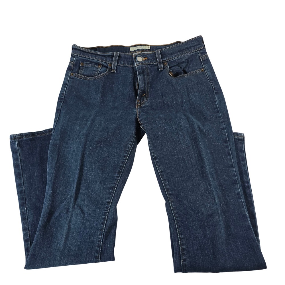 Levis 515 Bootcut Jeans‎ Womens 10 Short Dark Wash Blue Denim Stretch 13830